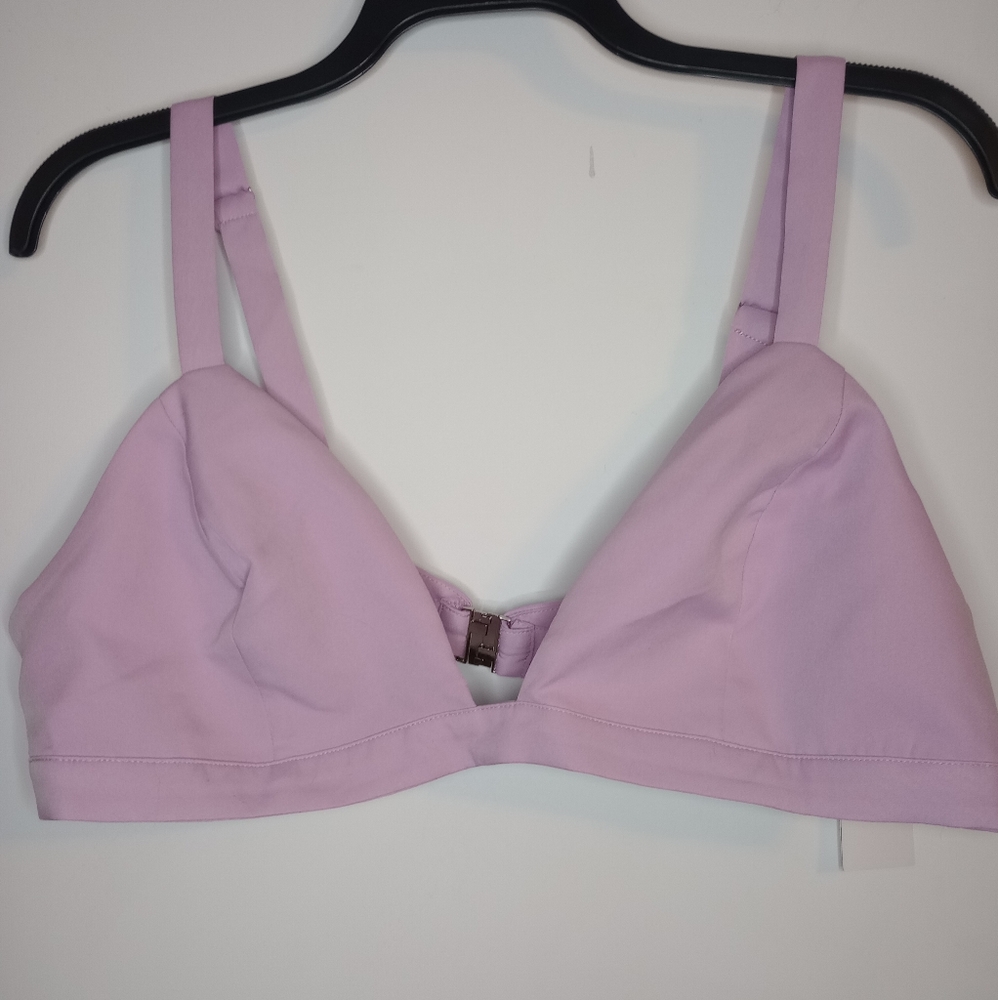 Cider Lavender Triangle Bra Top Crop Top Adjustable Straps Spring Plus Size